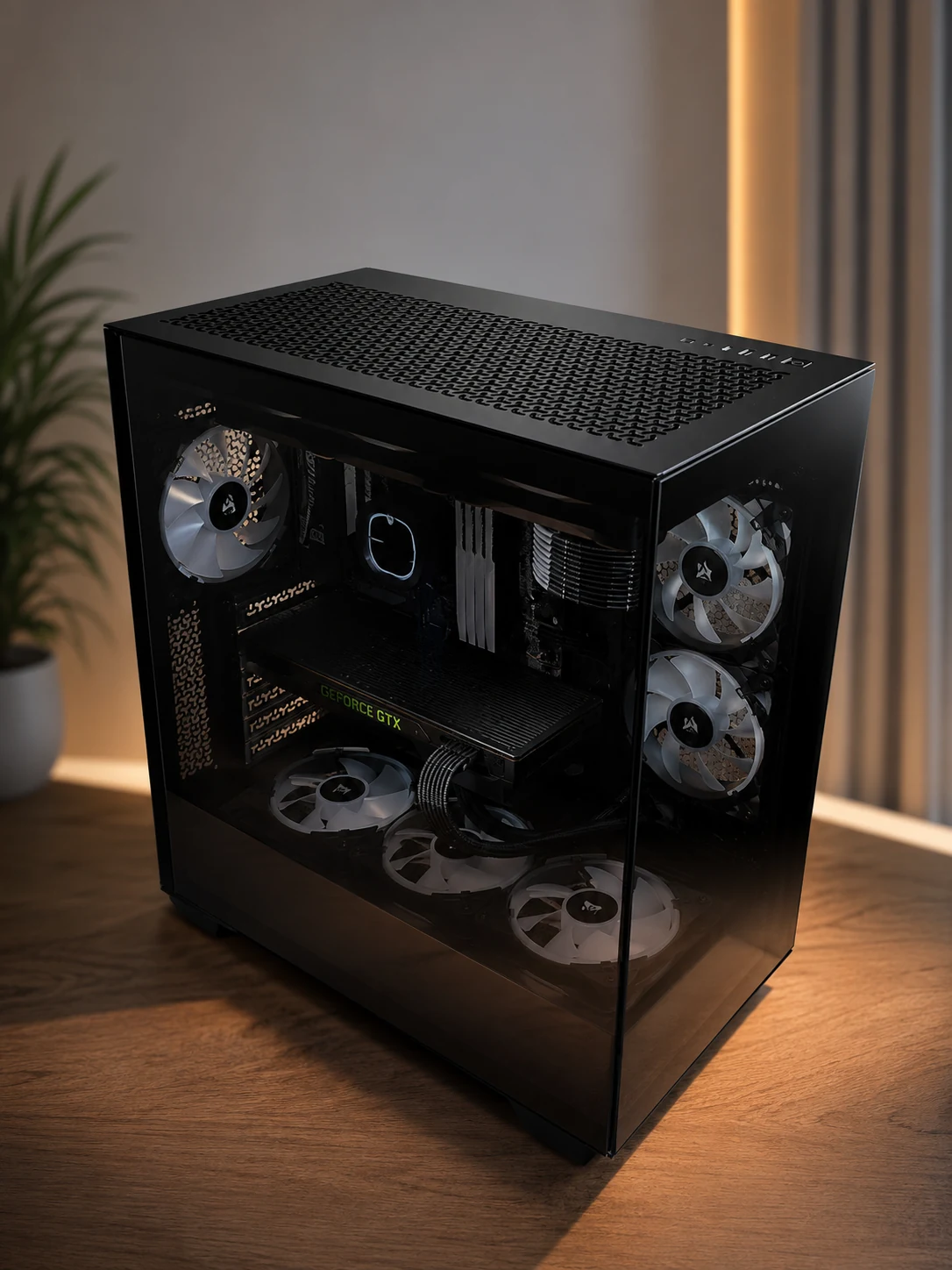 Finished black case