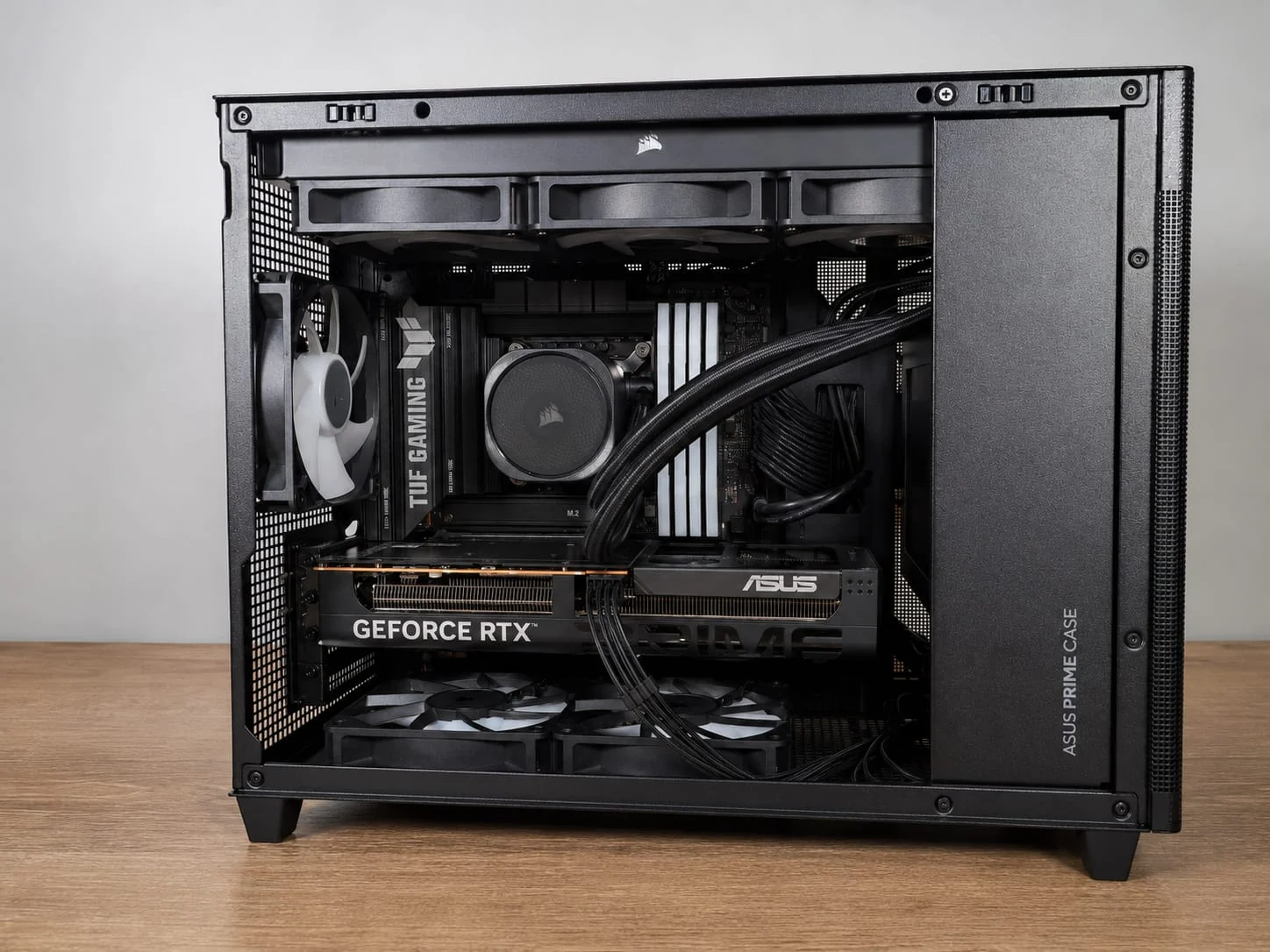Clean finished AP201 PC build